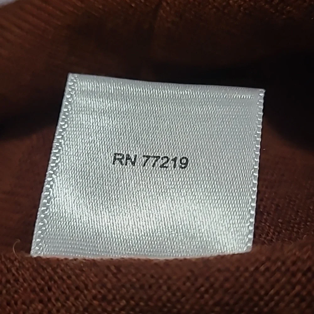 JoS A Bank Traveler Men's L Rust Merino wool Sweater Qtr zip Henley quiet luxury